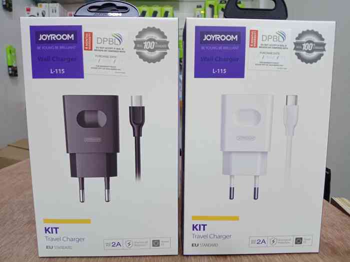 JOYROOM L-115 A Portable Dual USB Ports Smart Charge Travel Charger with 1m Cable Type C